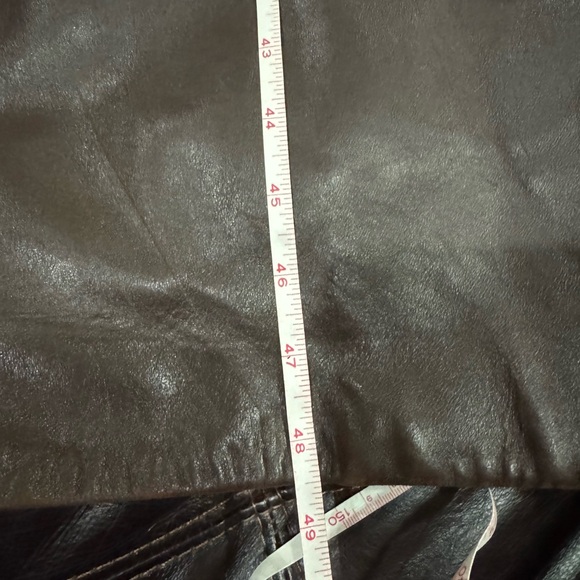 Vintage Perry Ellis Dark Brown lamb Leather Jacket sz 10 from Saks 5th Avenue - Picture 11 of 13